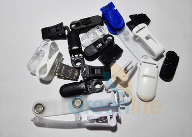 พลาสติก ABS ปลอดภัย Pacifier แขวนคลิปคลิปสายคล้องอุปกรณ์เสริม Lanyard ดำ / ขาว / น้ำเงิน